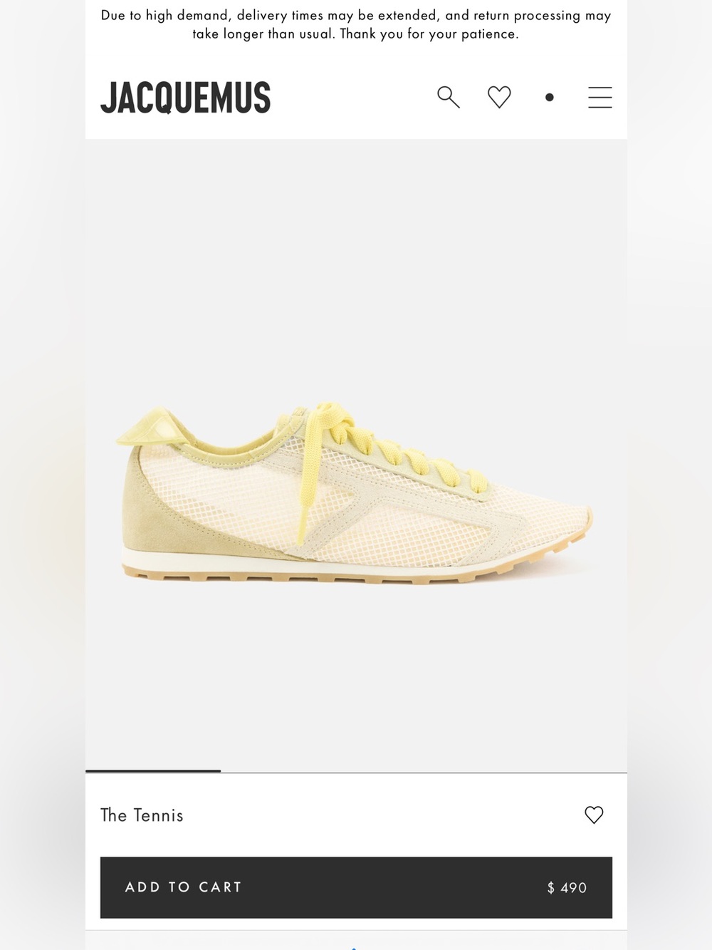 Jacquemus The Tennis sneaker
